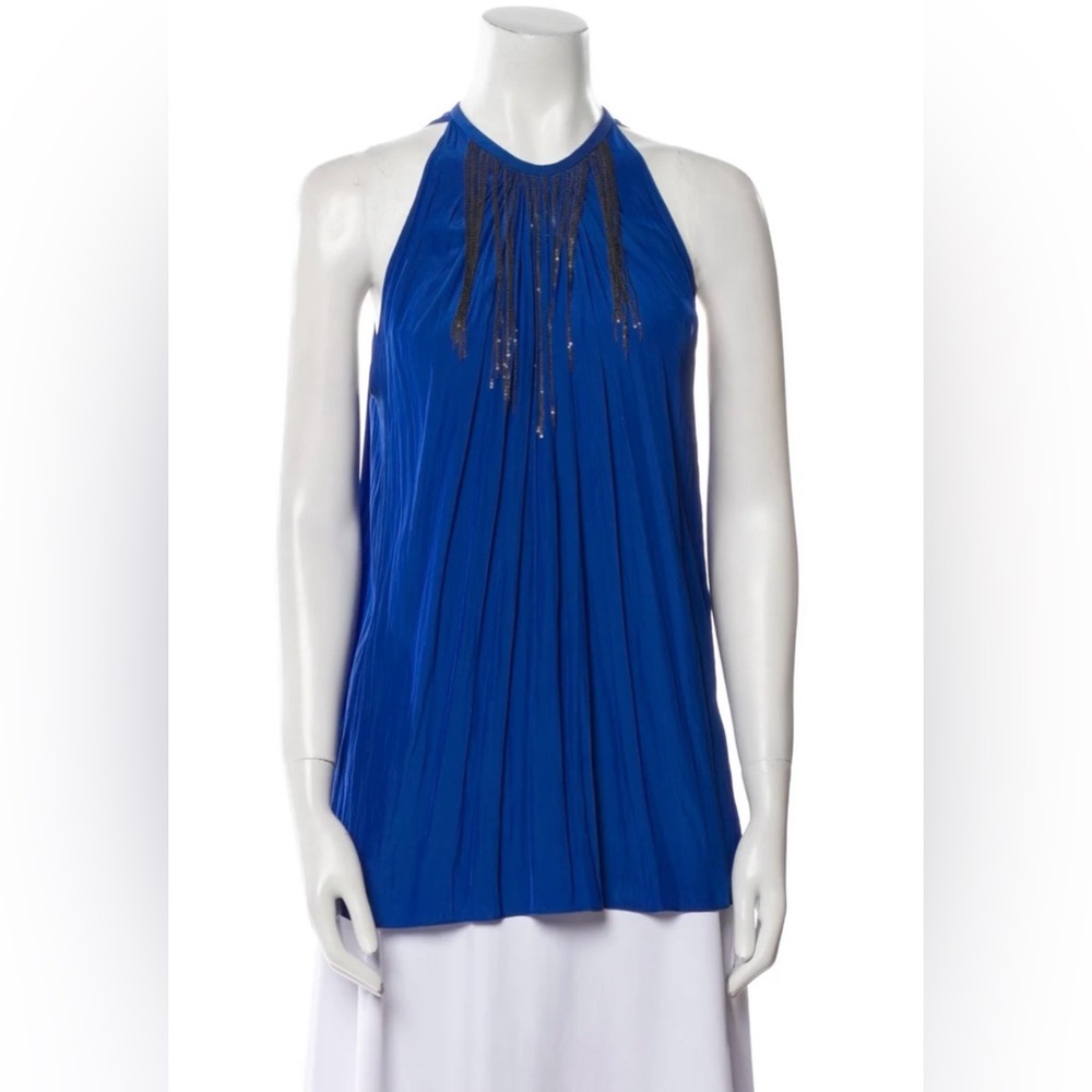 Ramy Brook Royal Blue Halter Blouse 
Women’s Size: XS